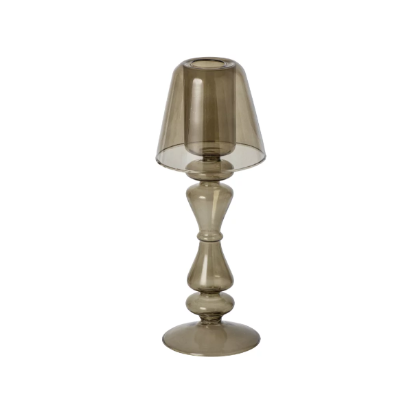 Photophore en Verre Vert Olive - PM
