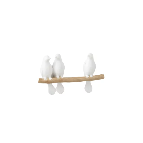Statuette 3 Oiseaux Sur Branche
