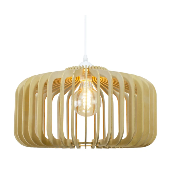 Suspension « Tistone » en Bois de Tilleul Naturel