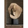 Sculpture sur Socle Résine Beige & Noir