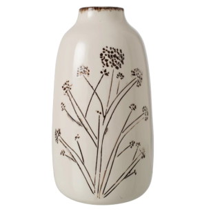 Vase Fleurs Blanc & Noir - GM