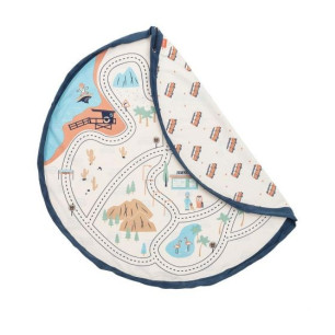 Sac de rangement et tapis d'éveil "Carte routière"