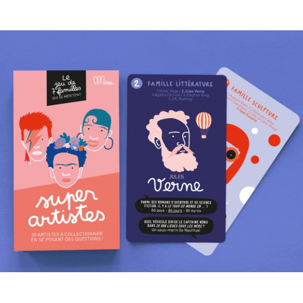 Jeu de cartes "7 familles super artistes"