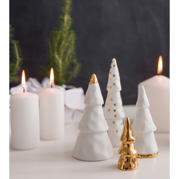Set de 4 sapins "Or"