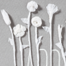 Carte fleur blanche "Happy Birthday"