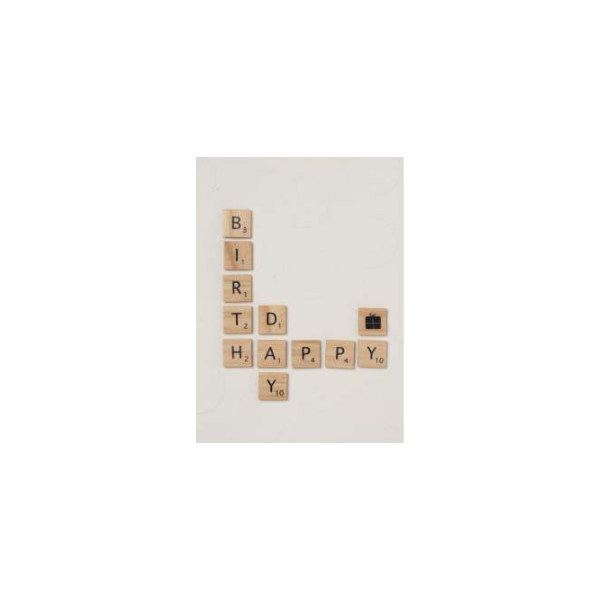 Carte scrabble "Happy Birthday"