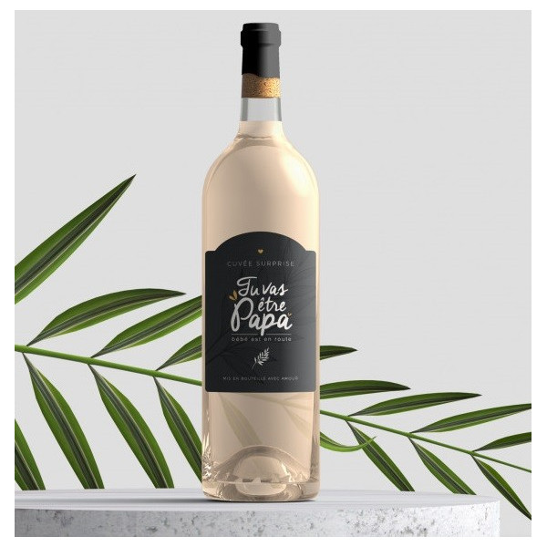 Etiquette de bouteille personnalisée "Tu vas être papa"