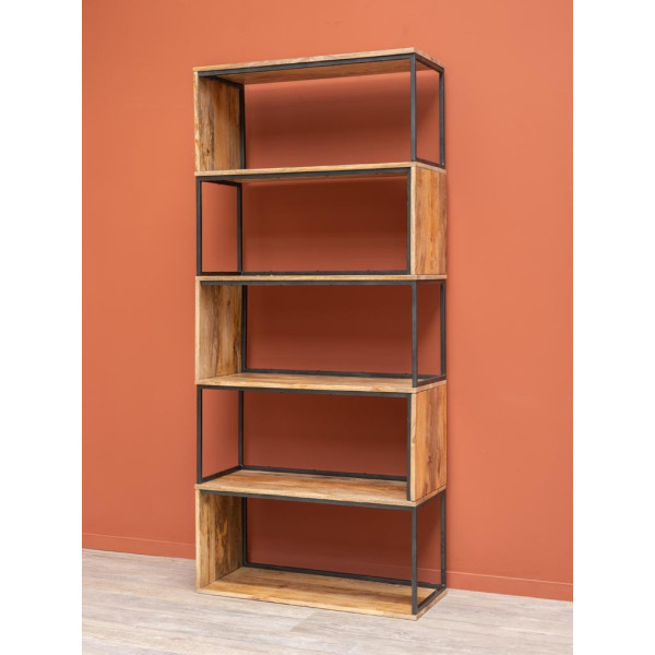 Etagère en manguier et en fer "Altea"